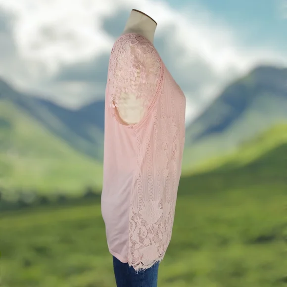 No Boundaries Lace Short Sleeve Tee - Picture 3 of 9